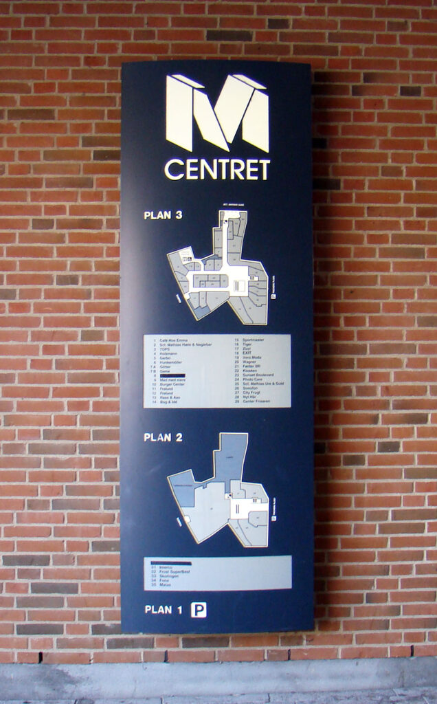 Oversigt over bygningens etager